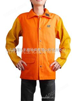 焊接* 烧焊* 焊接防护衣配皮袖 防火布配皮袖焊接服
